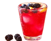 a glass of berry lemonade